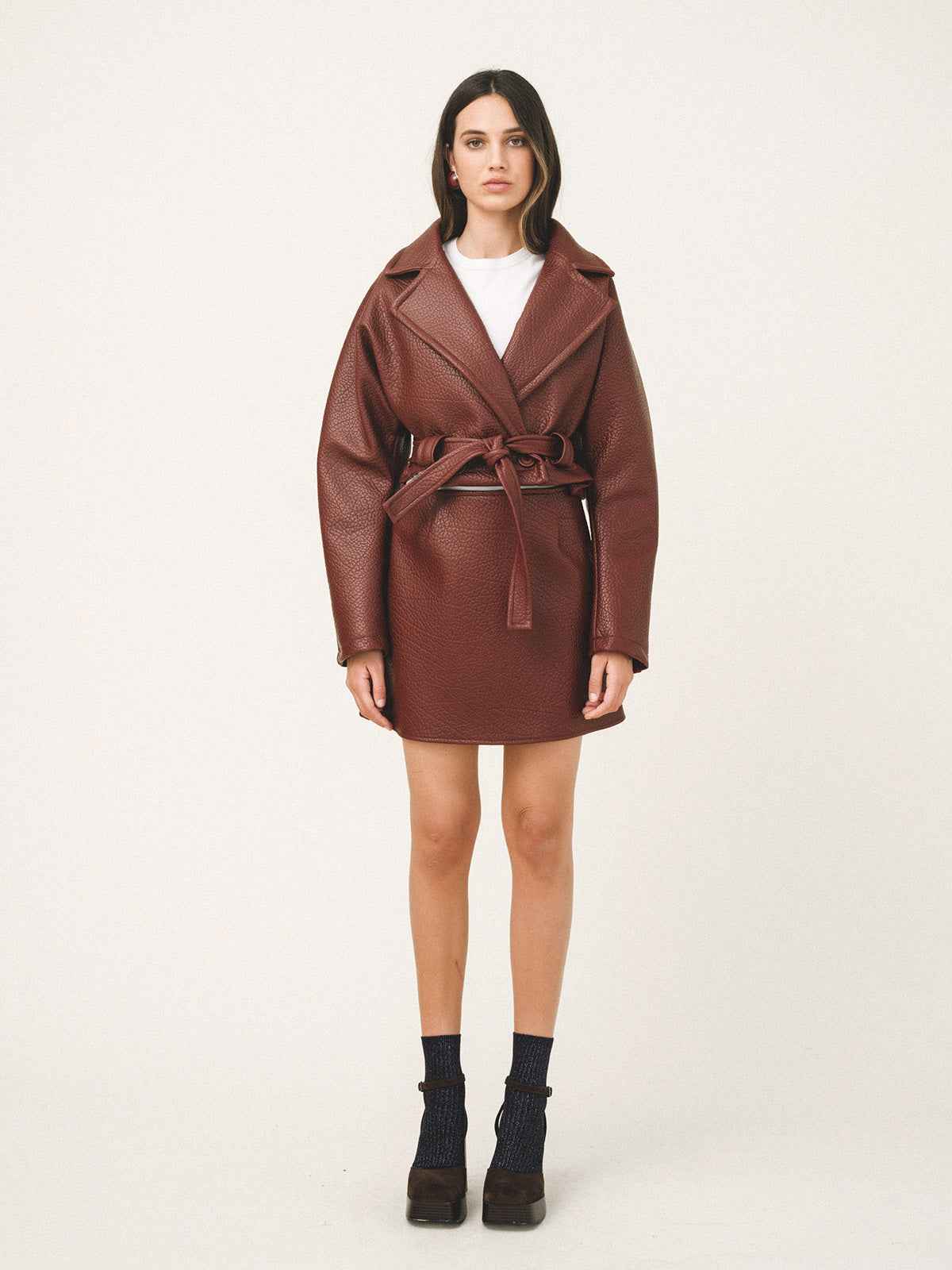 REA Leather Mini Skirt