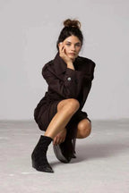 Texan ankle boots in spotted leather and metal toe Nadine