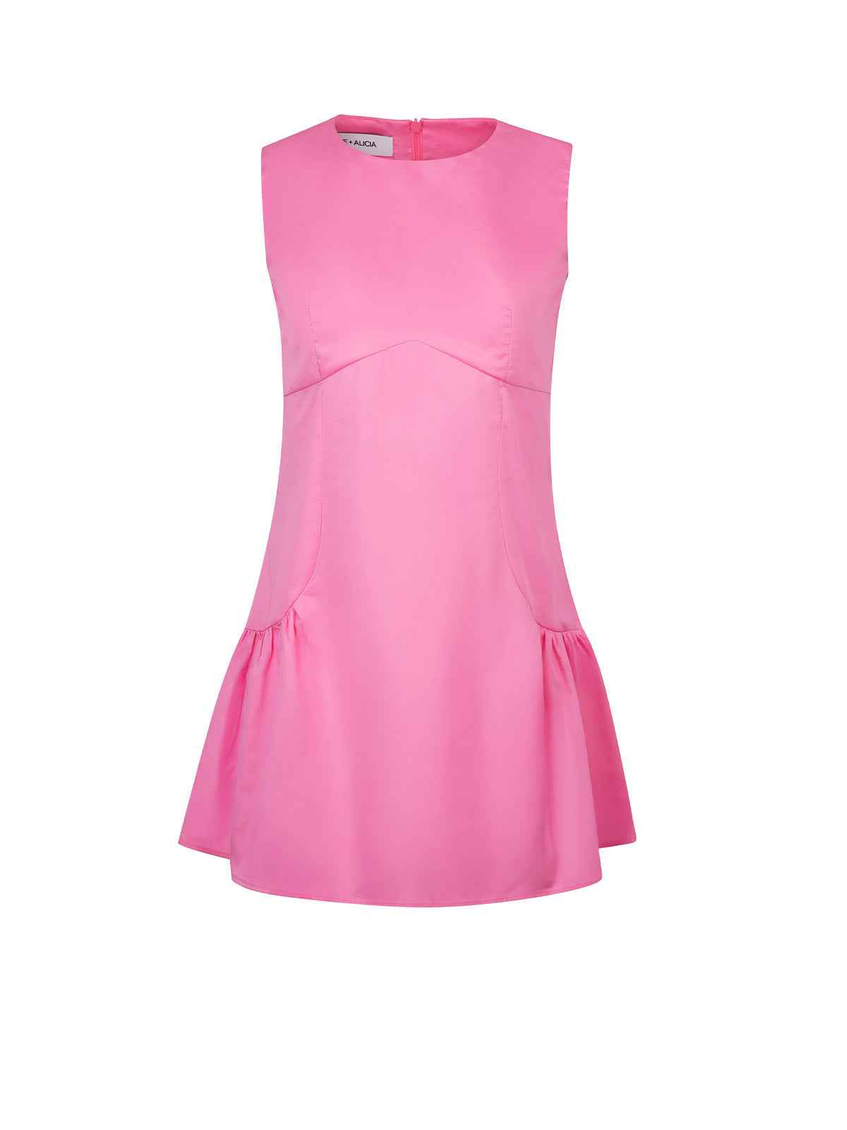 Pink dress on a white background