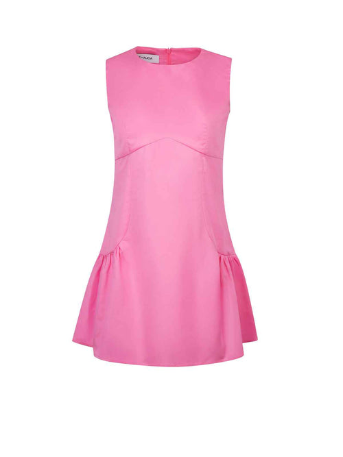 Pink dress on a white background