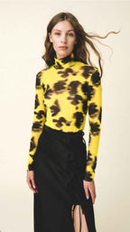 NIA Sheer Turtleneck Top