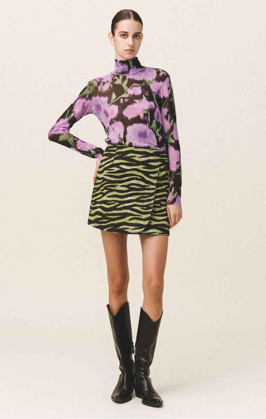 NIA Sheer Turtleneck Top