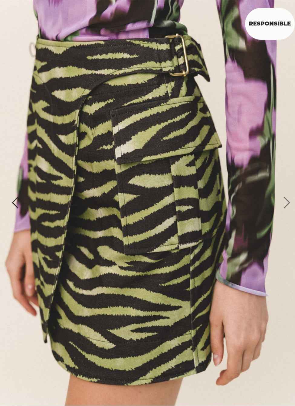 ANNITA Wrap Tiger Skirt