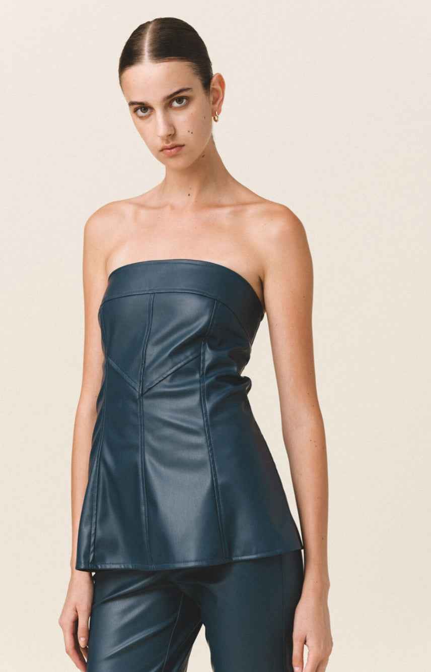 KIRA Vegan Leather Bustier