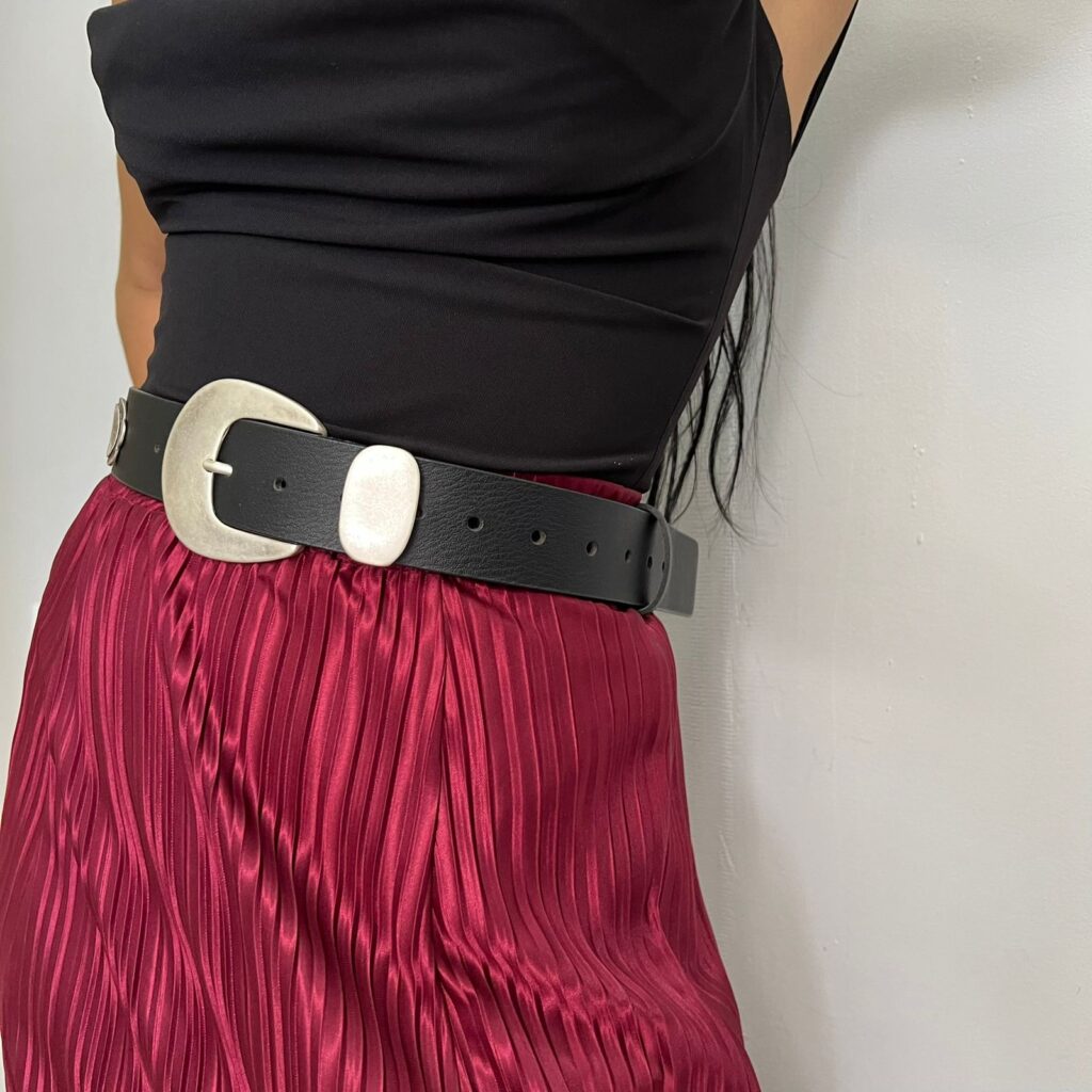 Leather Belt Black WB745 - Andreakou Concept Store