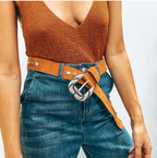 Leather Belt Brown WB765 - Andreakou Concept Store