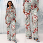 Velour Palazzo Pants Garland Marble - Andreakou Concept Store