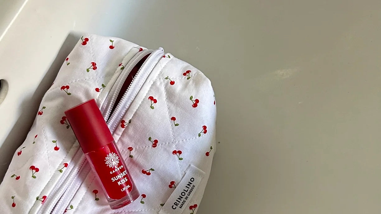 Makeup Bag Minimal Cherries - Andreakou Concept Store