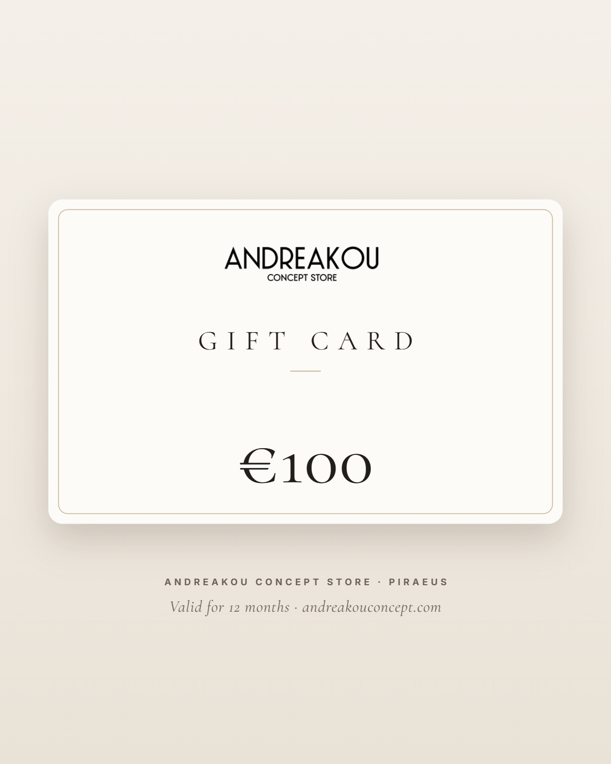 Andreakou Concept Store gift card €100