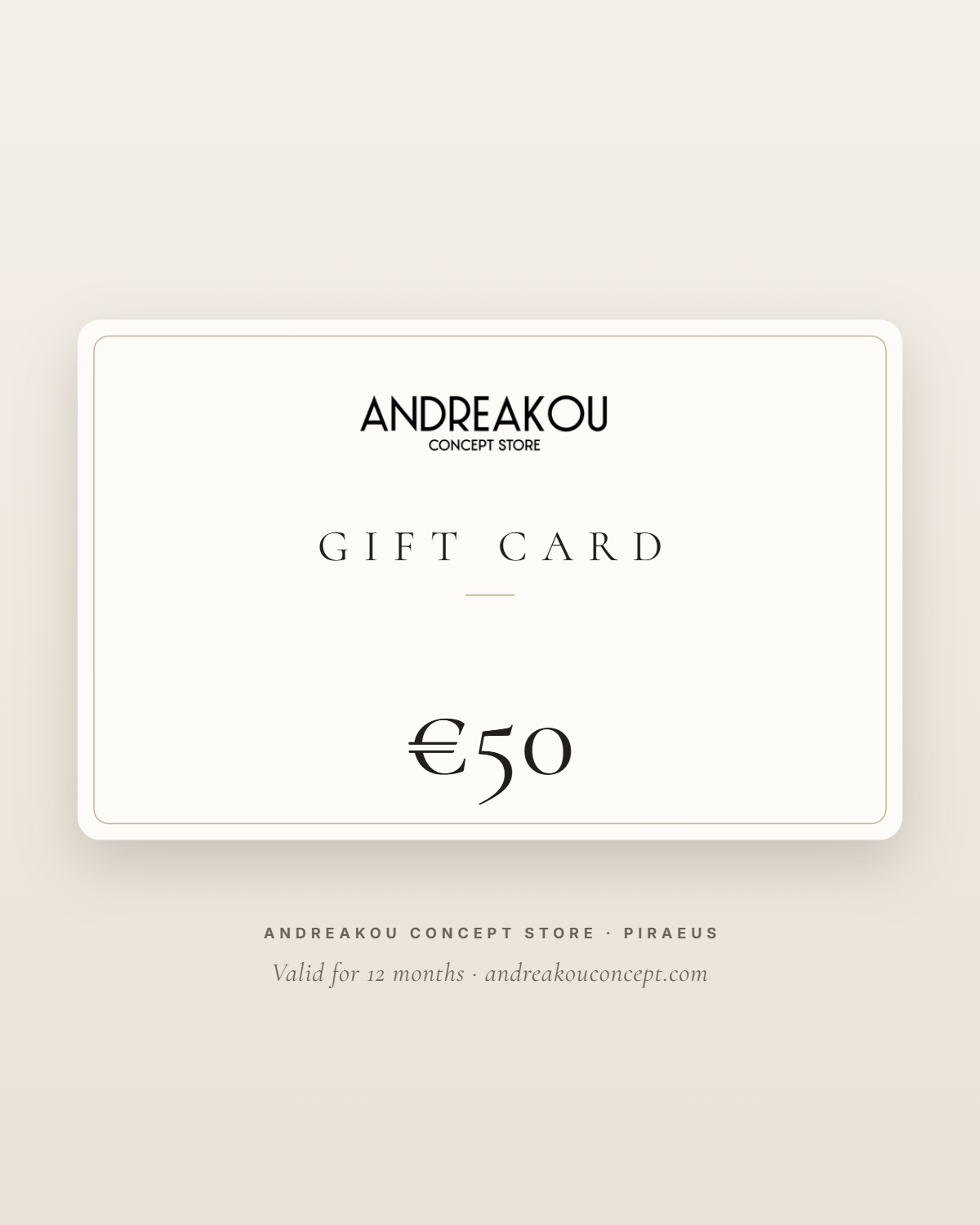 Andreakou Concept Store gift card €50