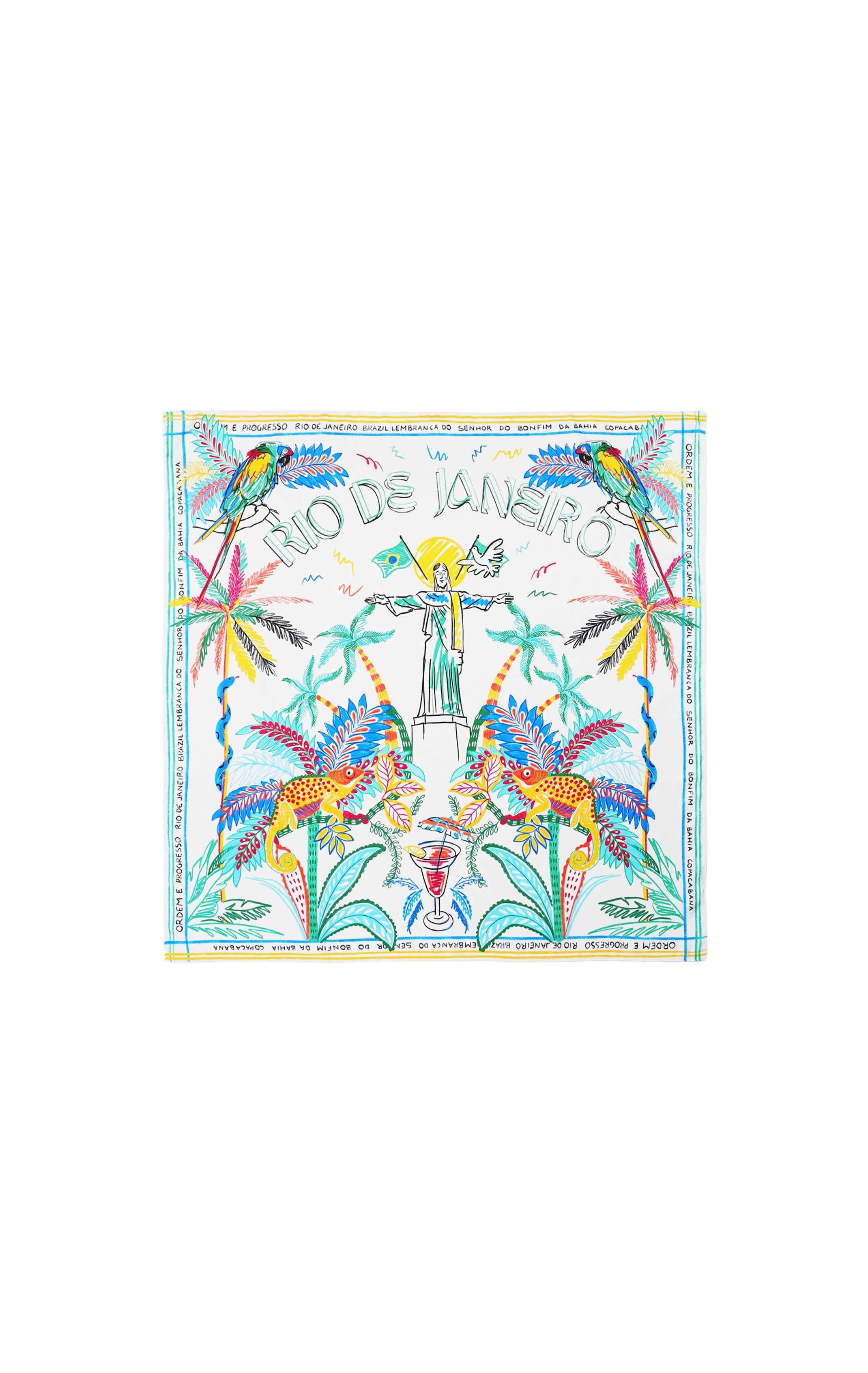 Medium Scarf Bahia – Handmade Brazilian Print