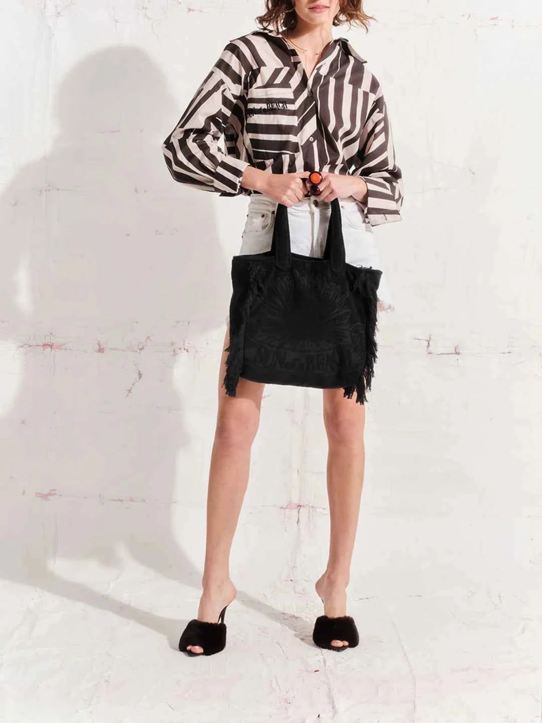 Graphite Mini Terry Tote Bag