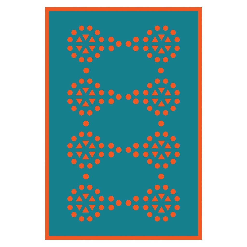 Multicolour Patterned Pareo-Blue Moon - Andreakou Concept Store