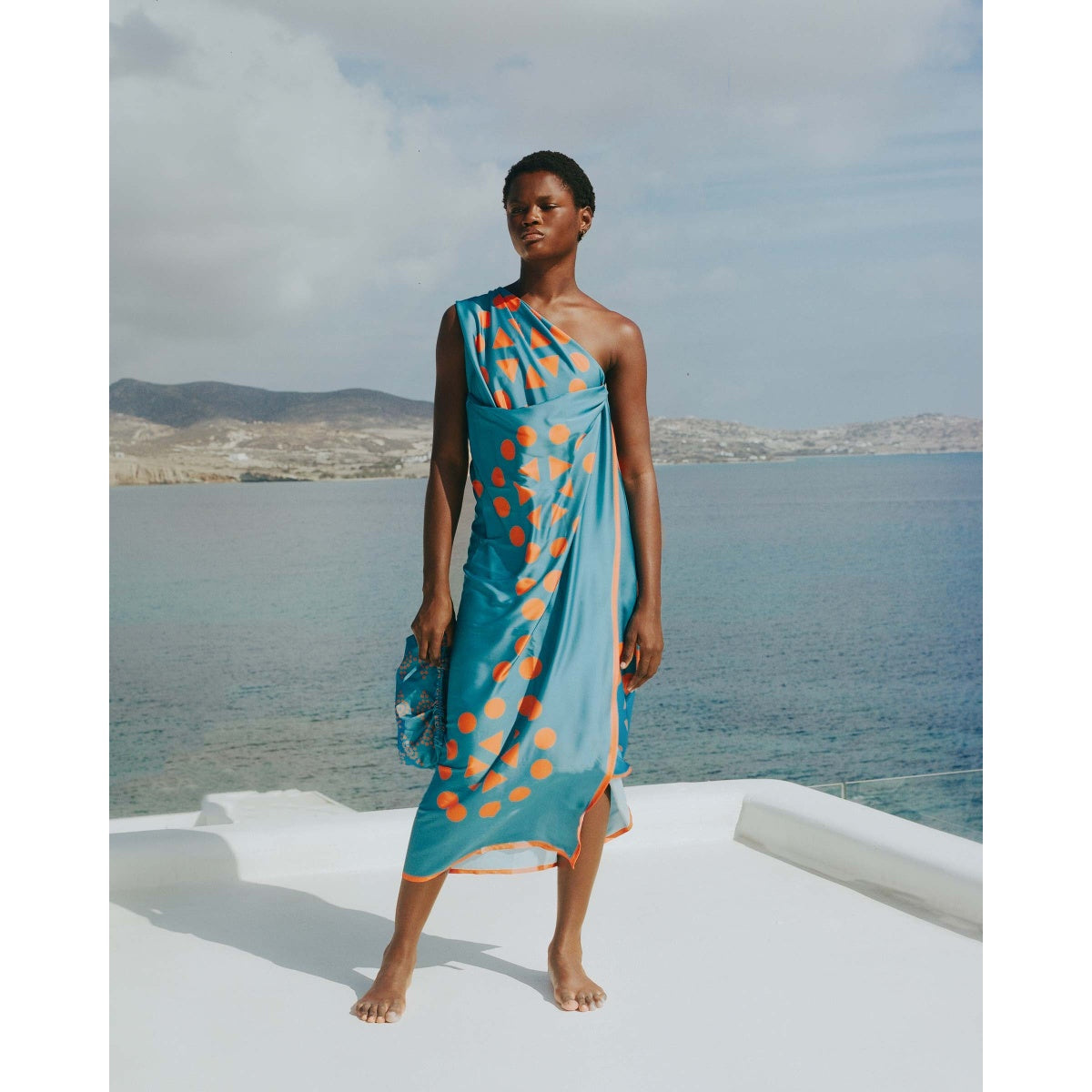 Multicolour Patterned Pareo-Blue Moon - Andreakou Concept Store
