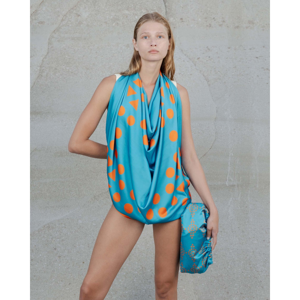 Multicolour Patterned Pareo-Blue Moon - Andreakou Concept Store