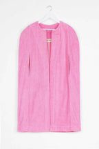 Pink garment bag on a white background