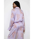 Satin Floral Oversize Shirt