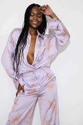 Satin Floral Oversize Shirt