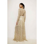 Wrap Sequin Fringe Top