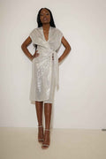 Valeria Wrap Sequin Dress