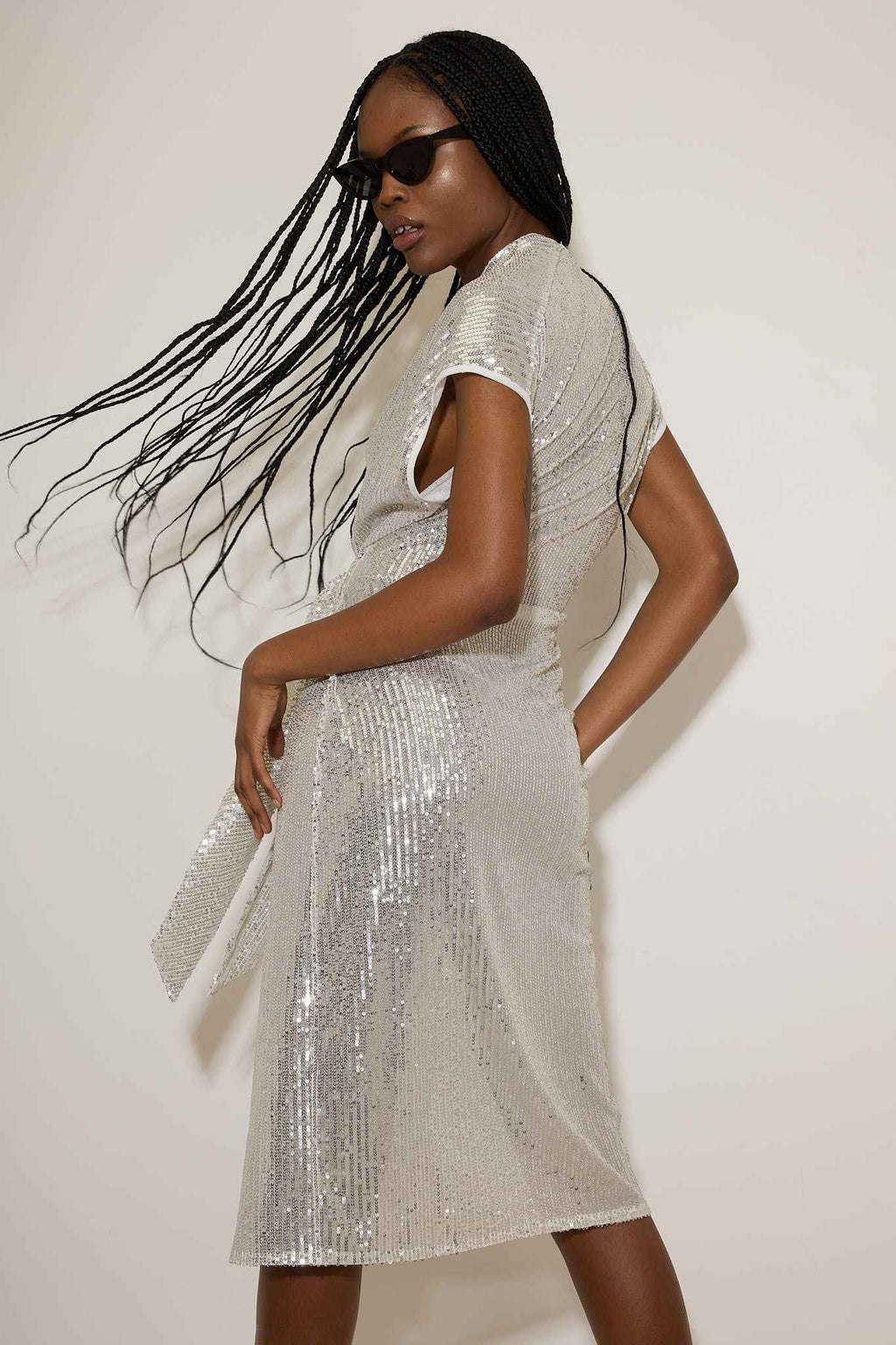 Valeria Wrap Sequin Dress