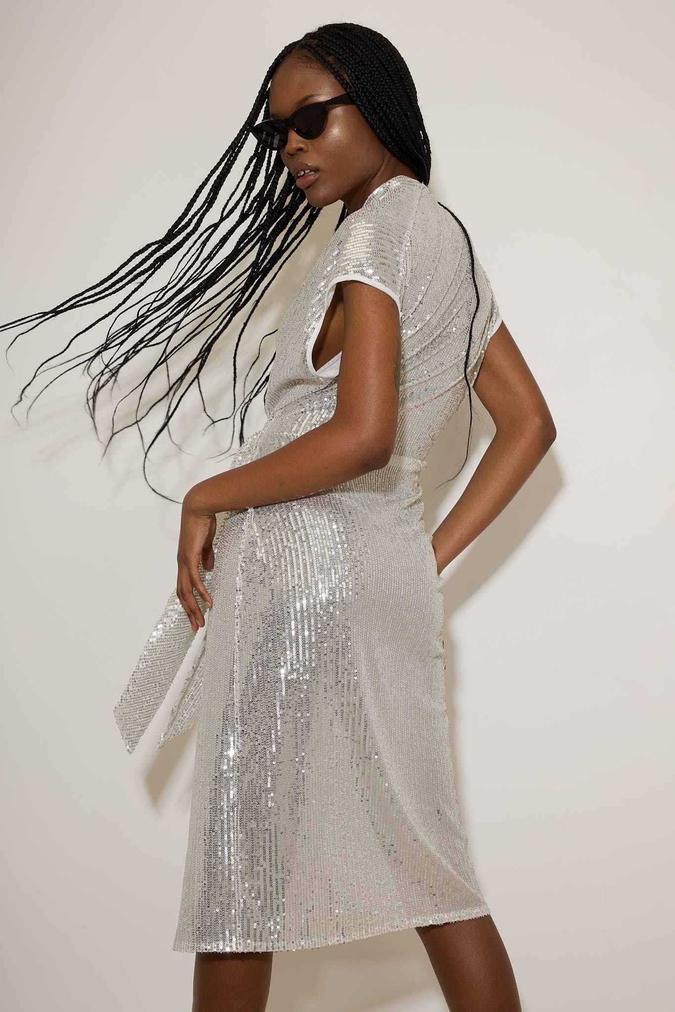 Valeria Wrap Sequin Dress