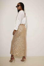 Sequin Midi Skirt