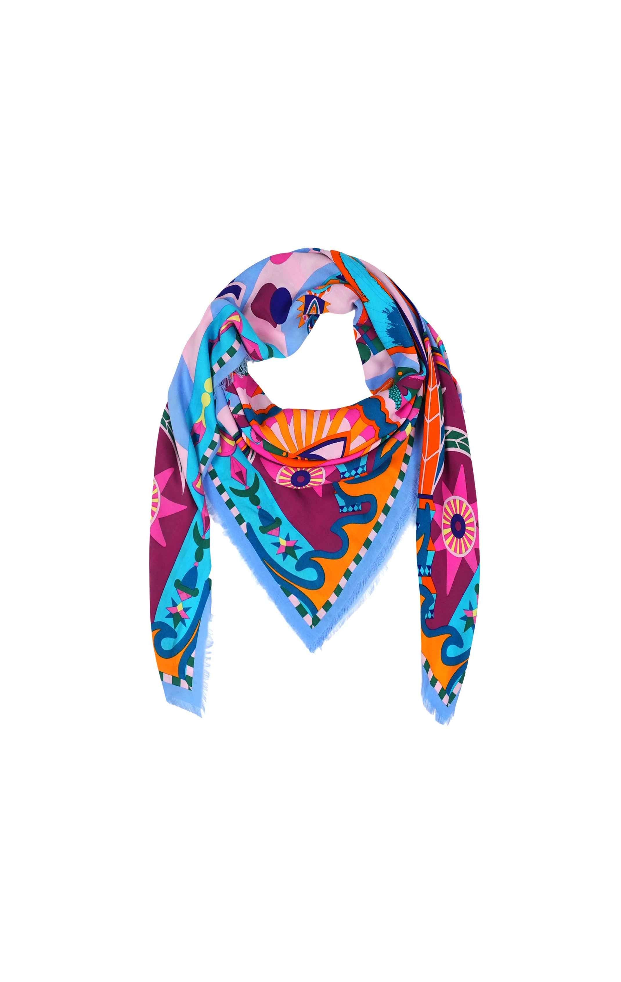 Large Scarf Enchanted – Psychedelic 70s