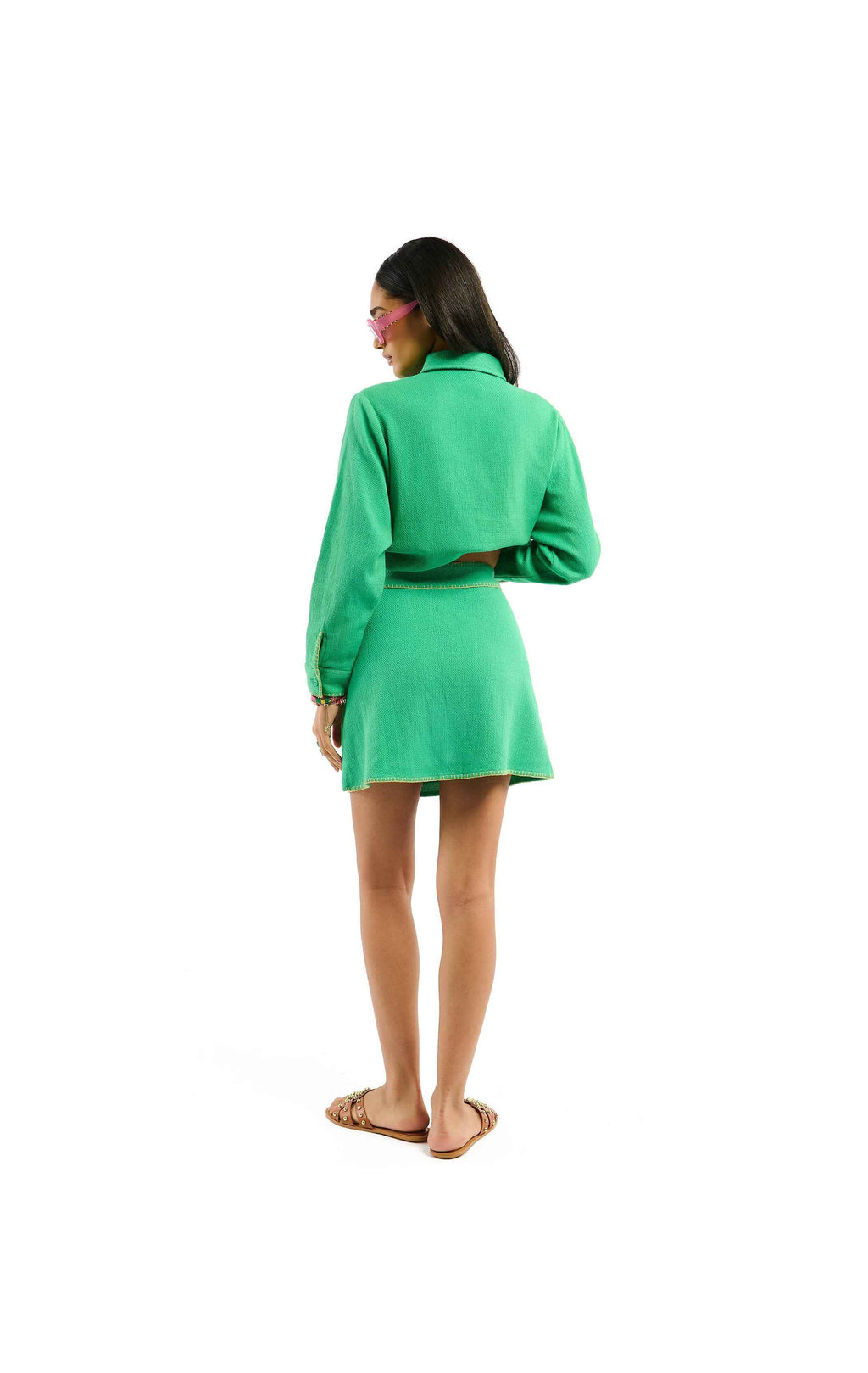 Eole Embroidered Cotton Skirt