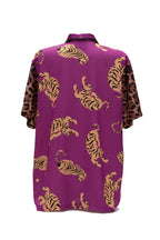 Πουκαμίσα σατέν print tiger magenta - Andreakou Concept Store
