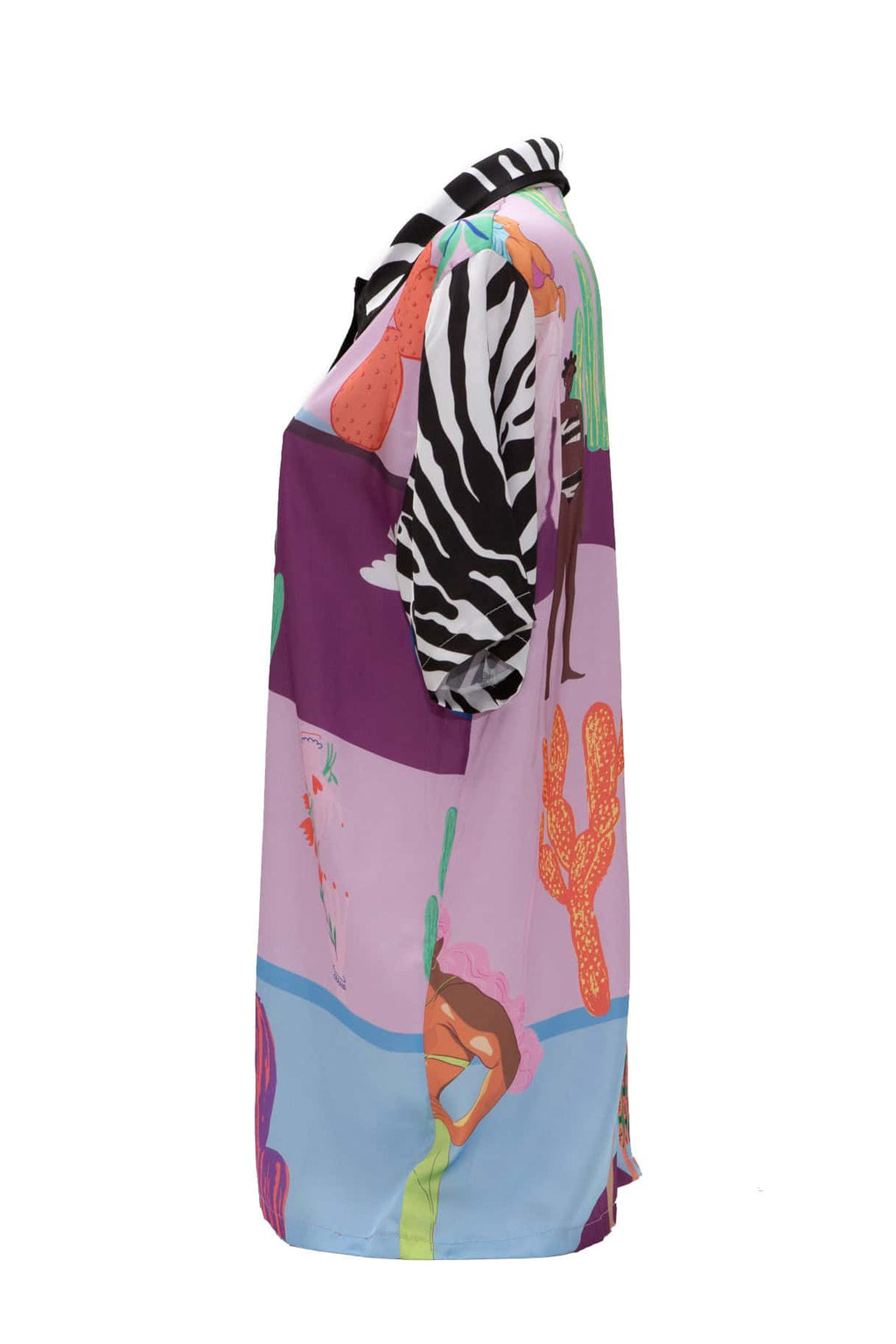 Πουκαμίσα σατέν print ladies - Andreakou Concept Store