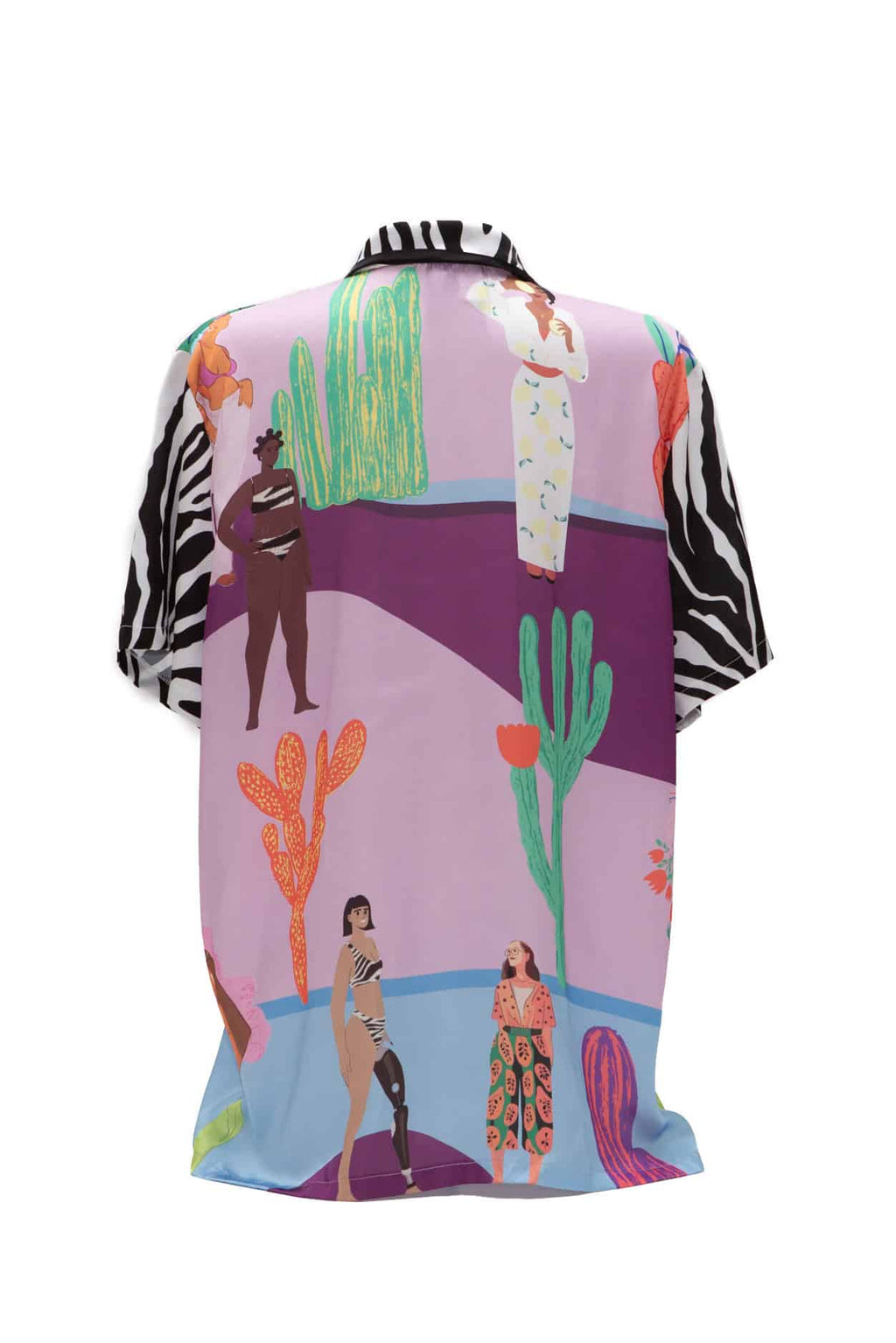 Πουκαμίσα σατέν print ladies - Andreakou Concept Store