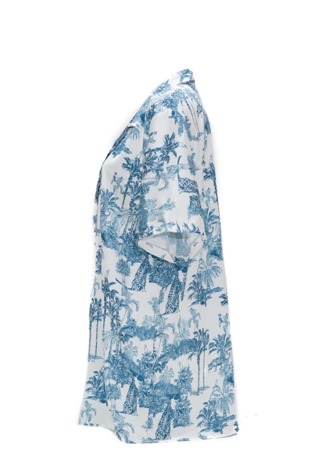 Πουκάμισο ζικ ζακ σατέν print jungle - Andreakou Concept Store