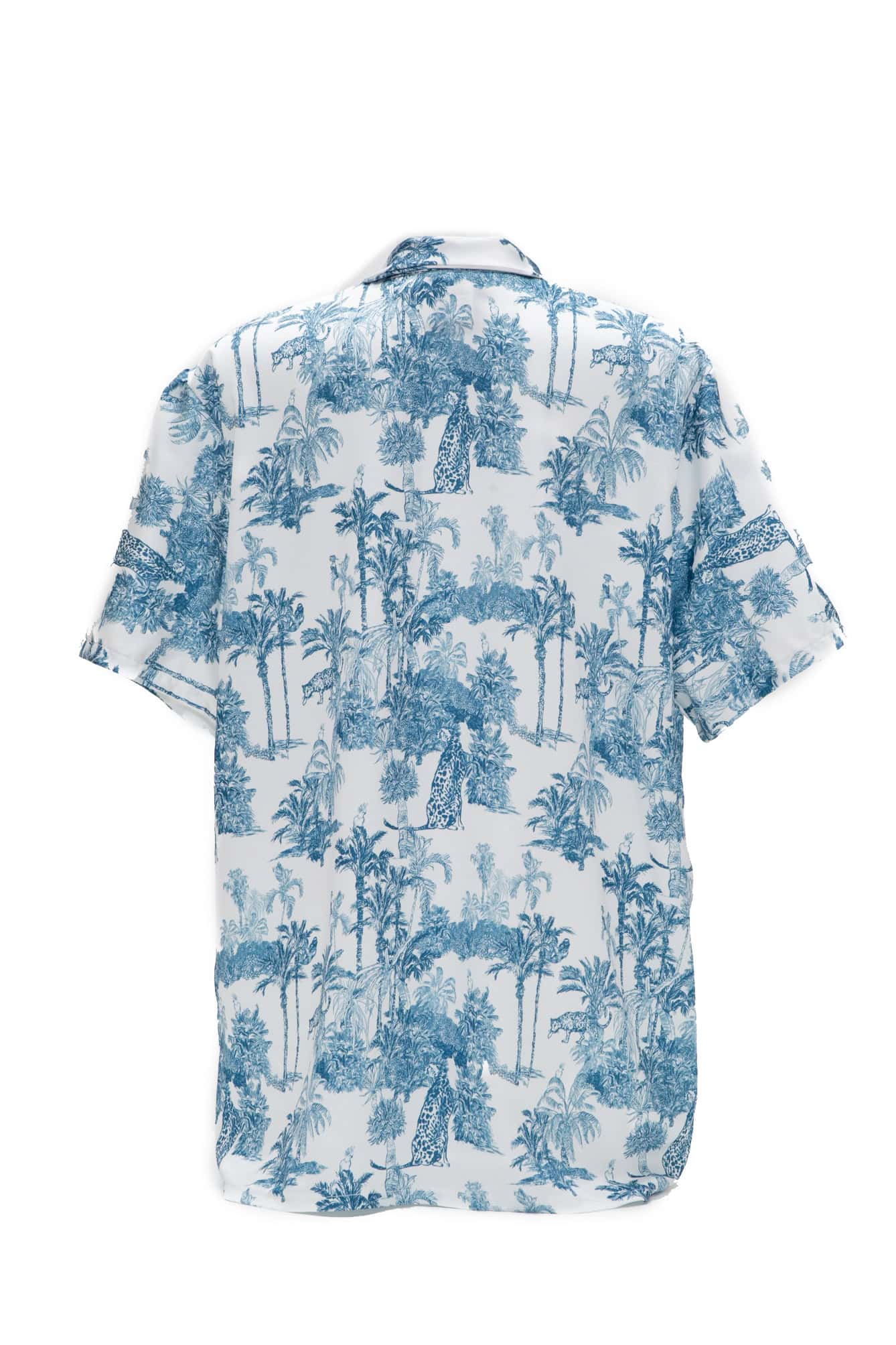 Πουκάμισο ζικ ζακ σατέν print jungle - Andreakou Concept Store