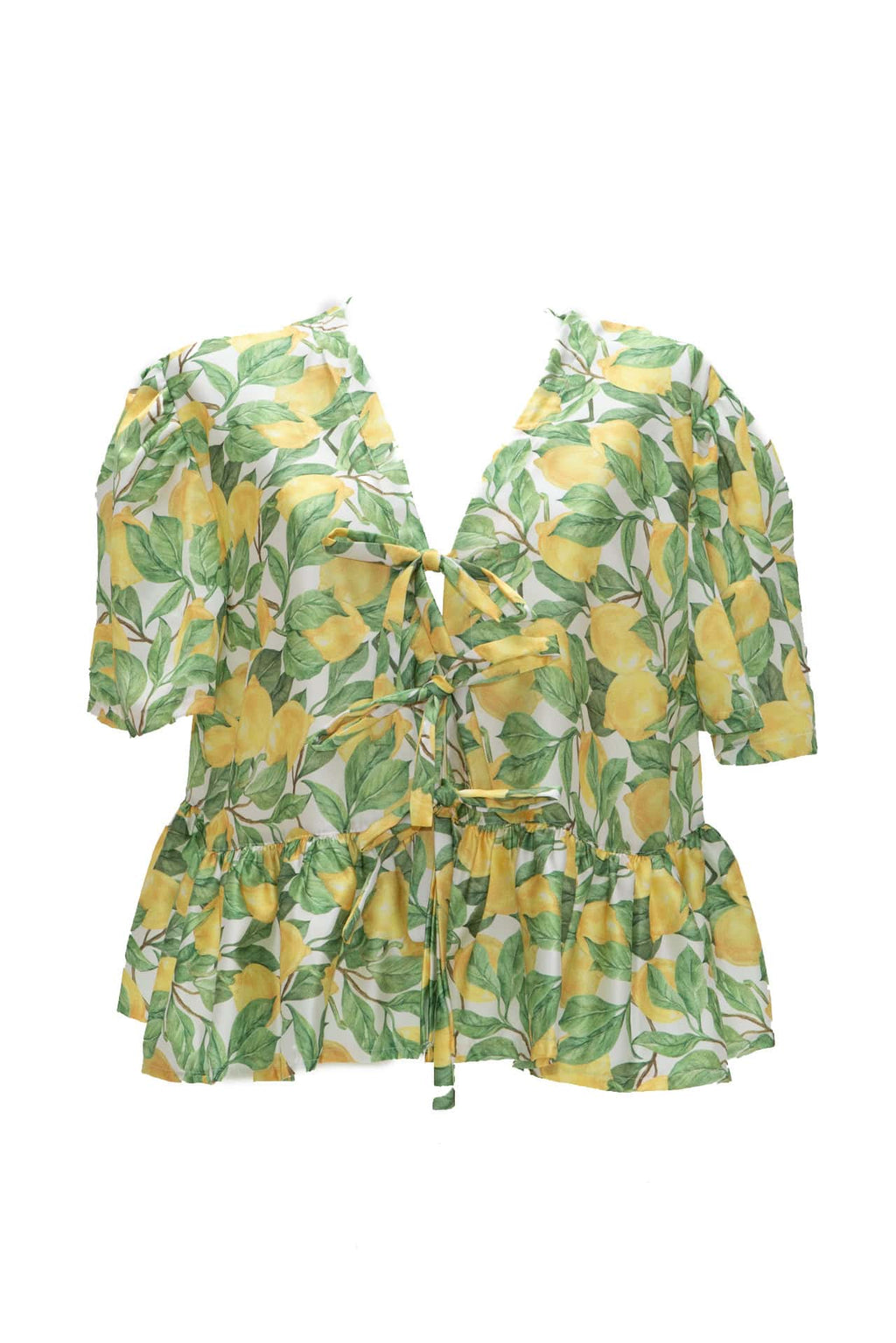 Τοπάκι σατέν print lemons - Andreakou Concept Store