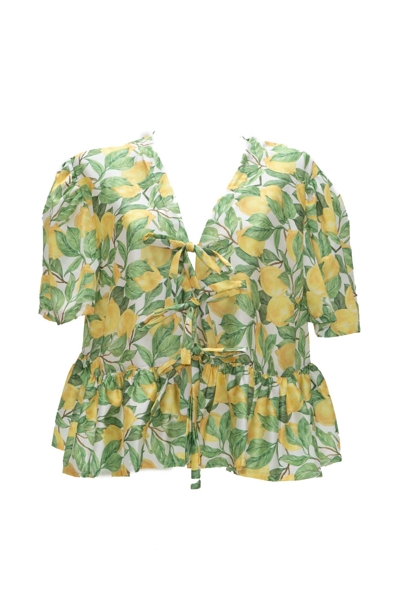 Τοπάκι σατέν print lemons - Andreakou Concept Store
