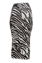 Φούστα midi ελαστική zebra print - Andreakou Concept Store