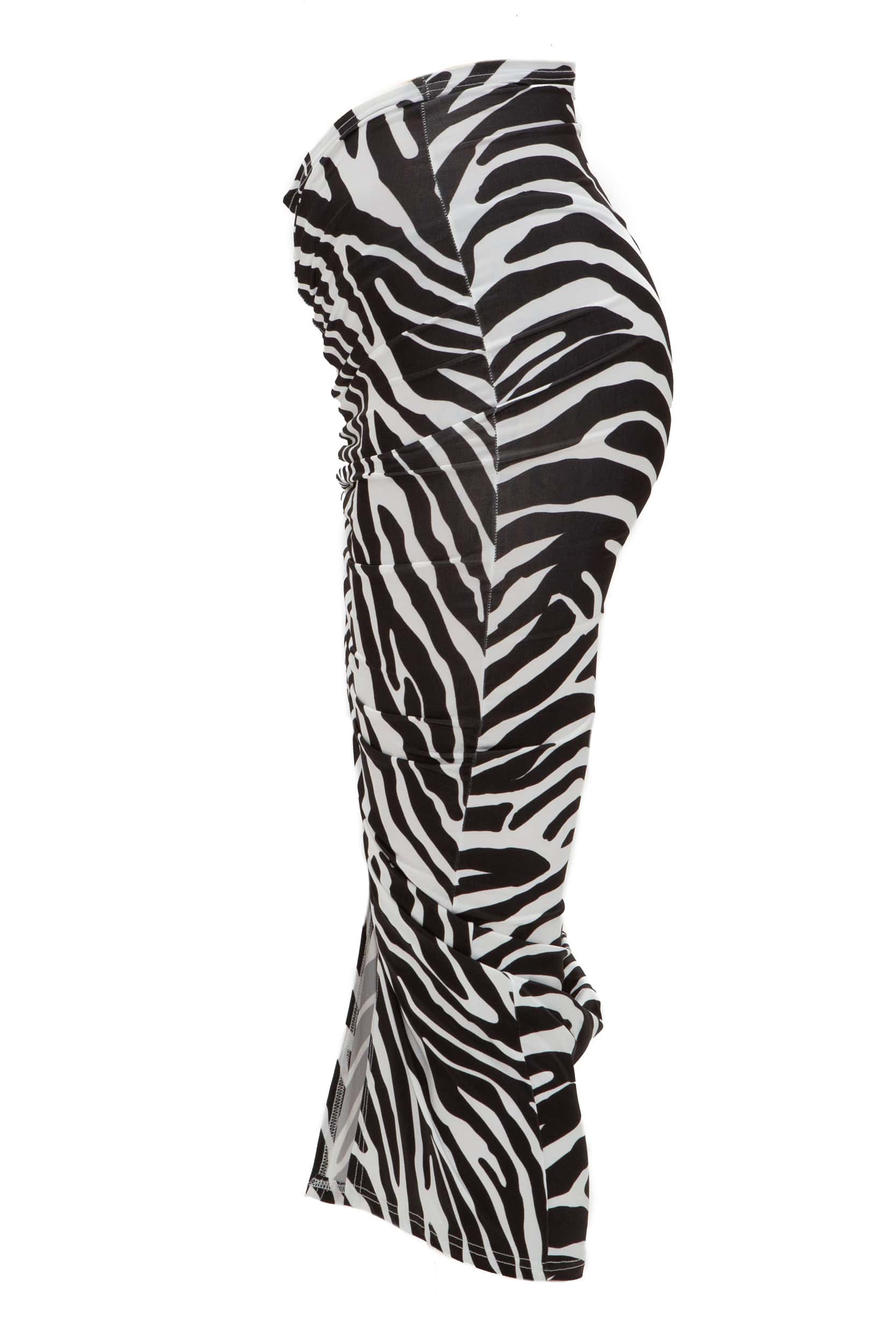 Φούστα midi ελαστική zebra print - Andreakou Concept Store