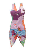 Midi dress ελαστικό print ladies - Andreakou Concept Store