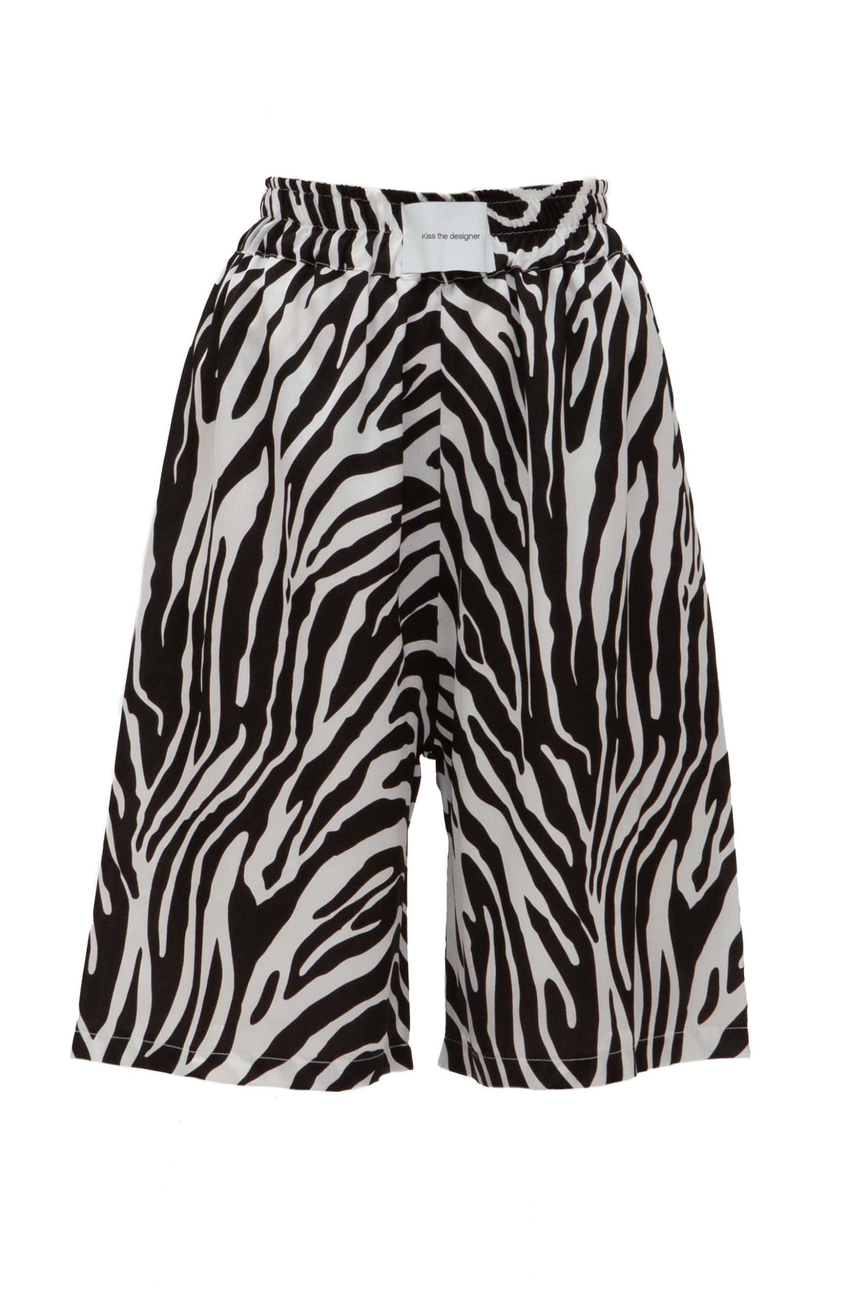 Βερμούδα σατέν print zebra - Andreakou Concept Store
