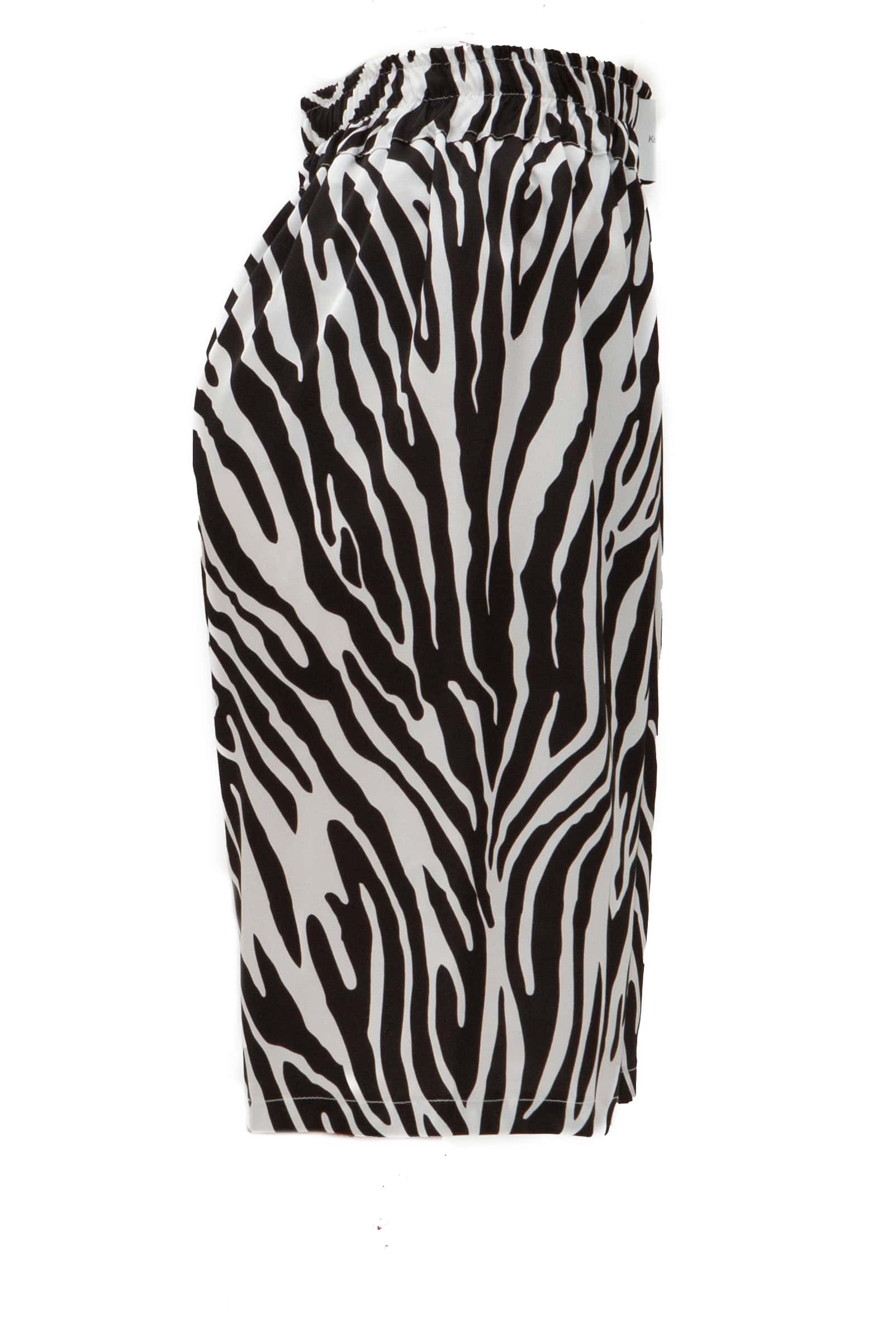 Βερμούδα σατέν print zebra - Andreakou Concept Store