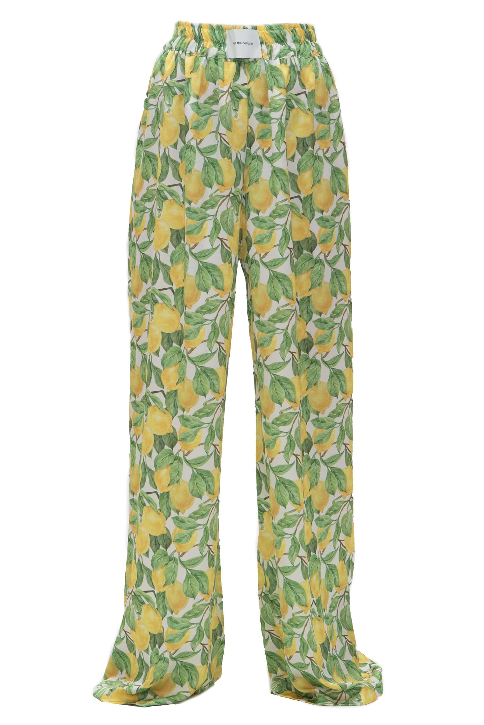 Παντελόνα σατέν print lemons - Andreakou Concept Store