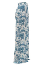 Long floral-patterned skirt on a white background