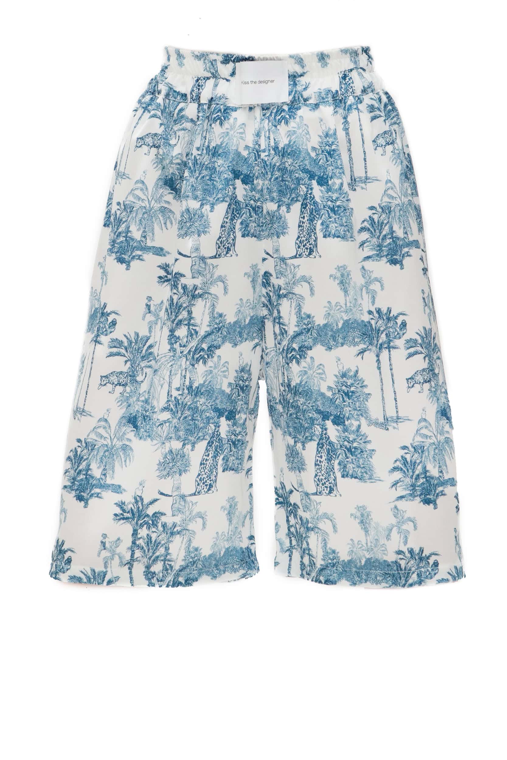 Βερμούδα σατέν print jungle - Andreakou Concept Store