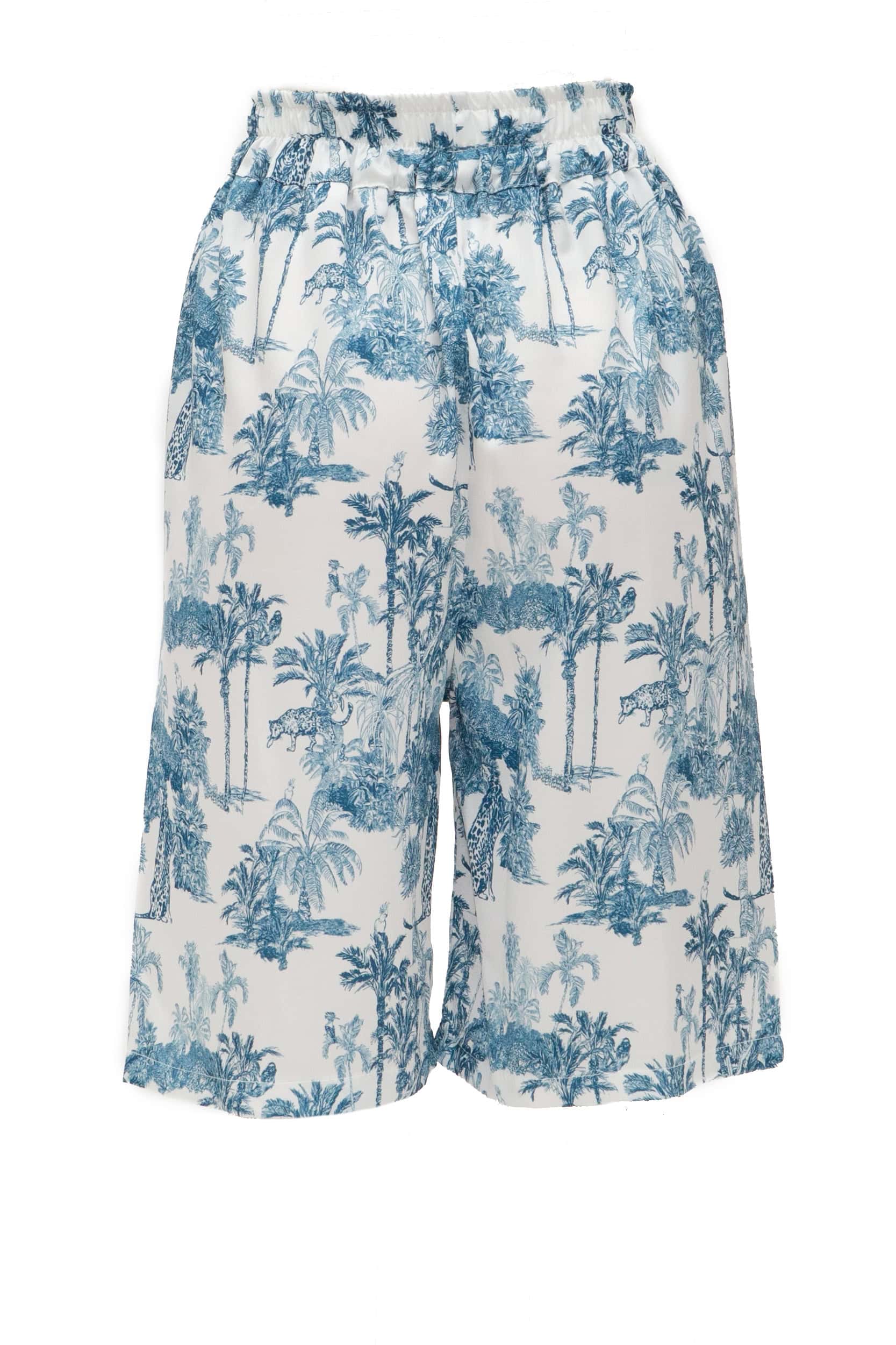 Βερμούδα σατέν print jungle - Andreakou Concept Store