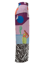 Παντελόνα σατέν print ladies - Andreakou Concept Store