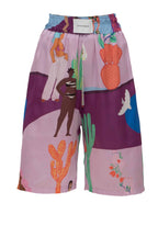 Βερμούδα σατέν print ladies - Andreakou Concept Store