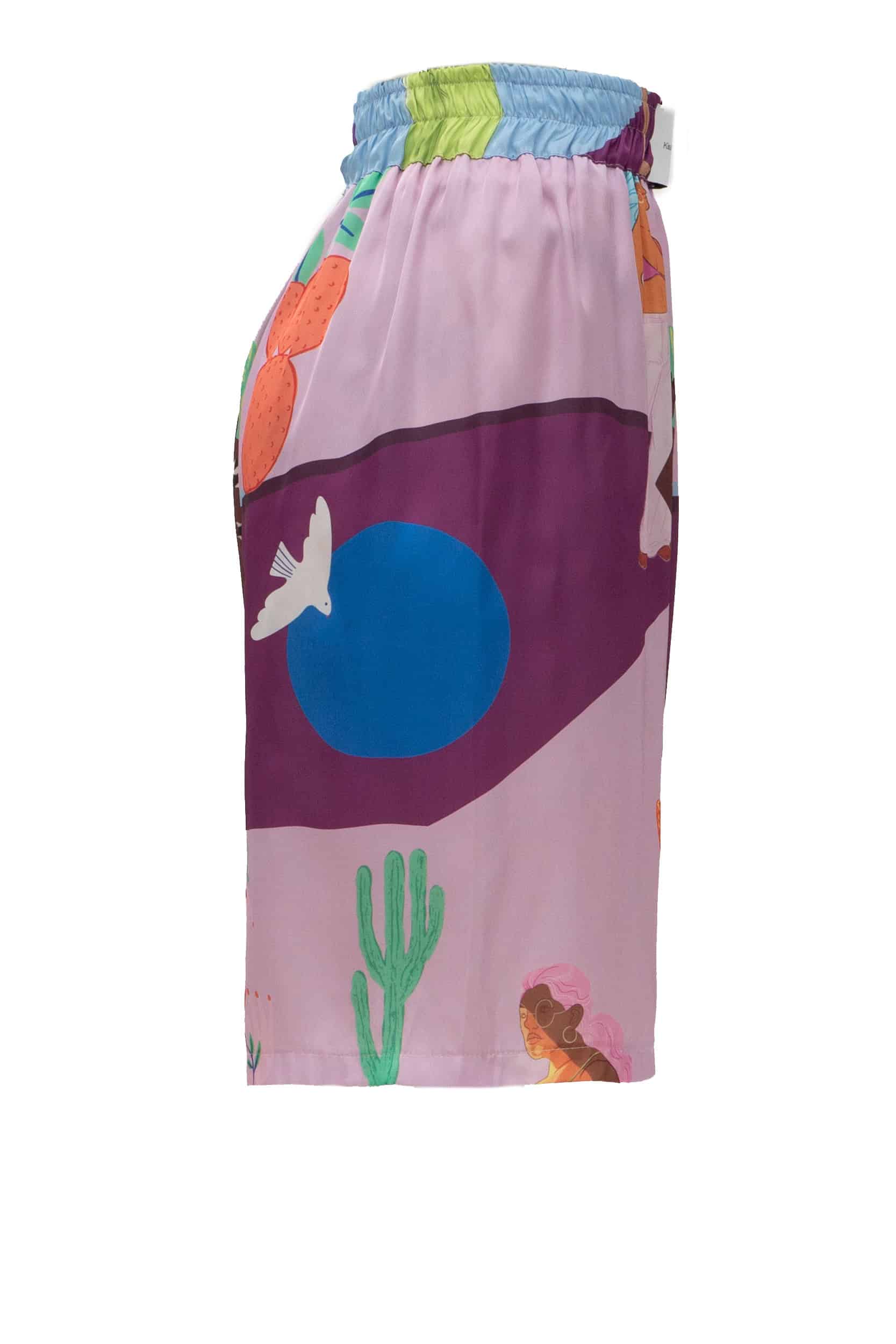 Βερμούδα σατέν print ladies - Andreakou Concept Store