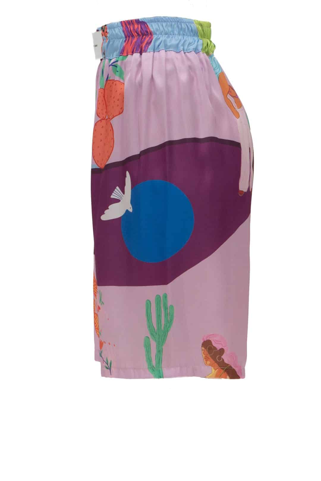 Βερμούδα σατέν print ladies - Andreakou Concept Store
