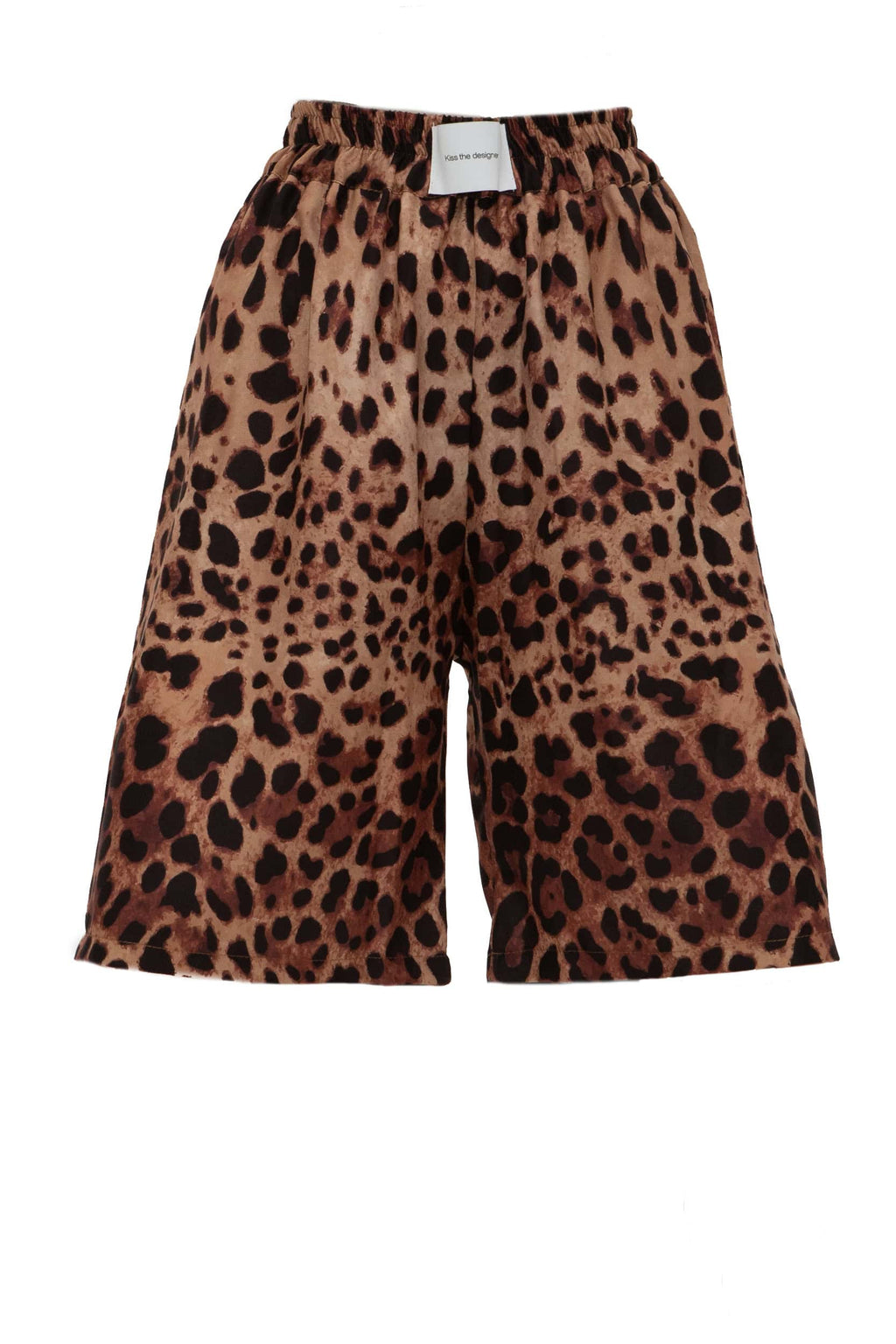 Βερμούδα diagonal fabric print leopard - Andreakou Concept Store